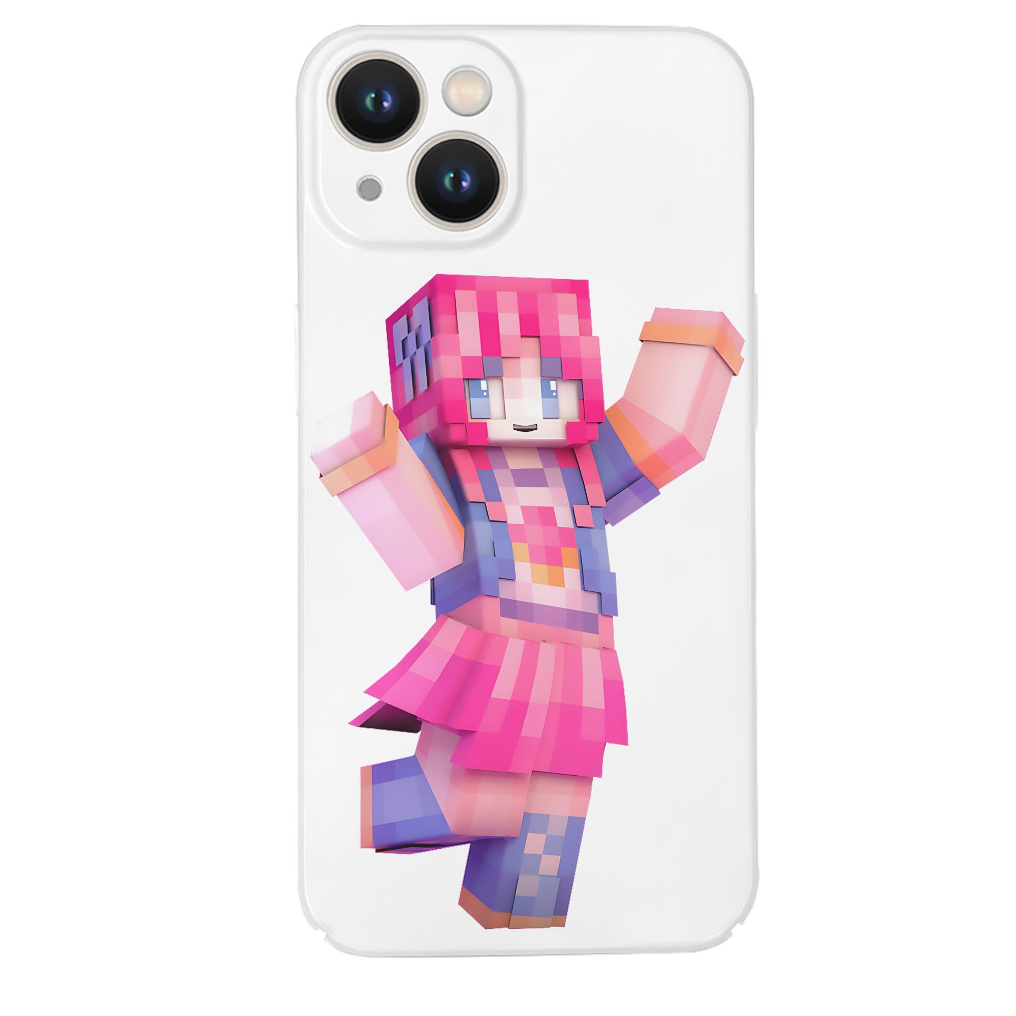 （画像用） マインクラフト ブロックの世界 Minecraft MC Block world 【iPhone 14シリーズ対応】ハードケース